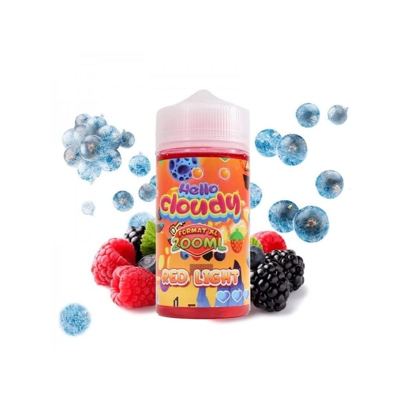 Hello Cloudy - 2x Red Light 200ML - 200ml, Sans nicotine ni tabac