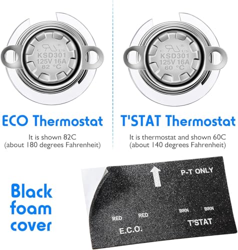 Image of 2PCS RV Water Heater Thermal Cutoff Kit - ECO Thermostat Assembly - Compatible with Atwood 91447 93866 Models # GCH6-4E GCH6-6E G6A-7E G6A-8E GC6AA-9E GCH10A-2E G610-3E GH610-3E XT Series