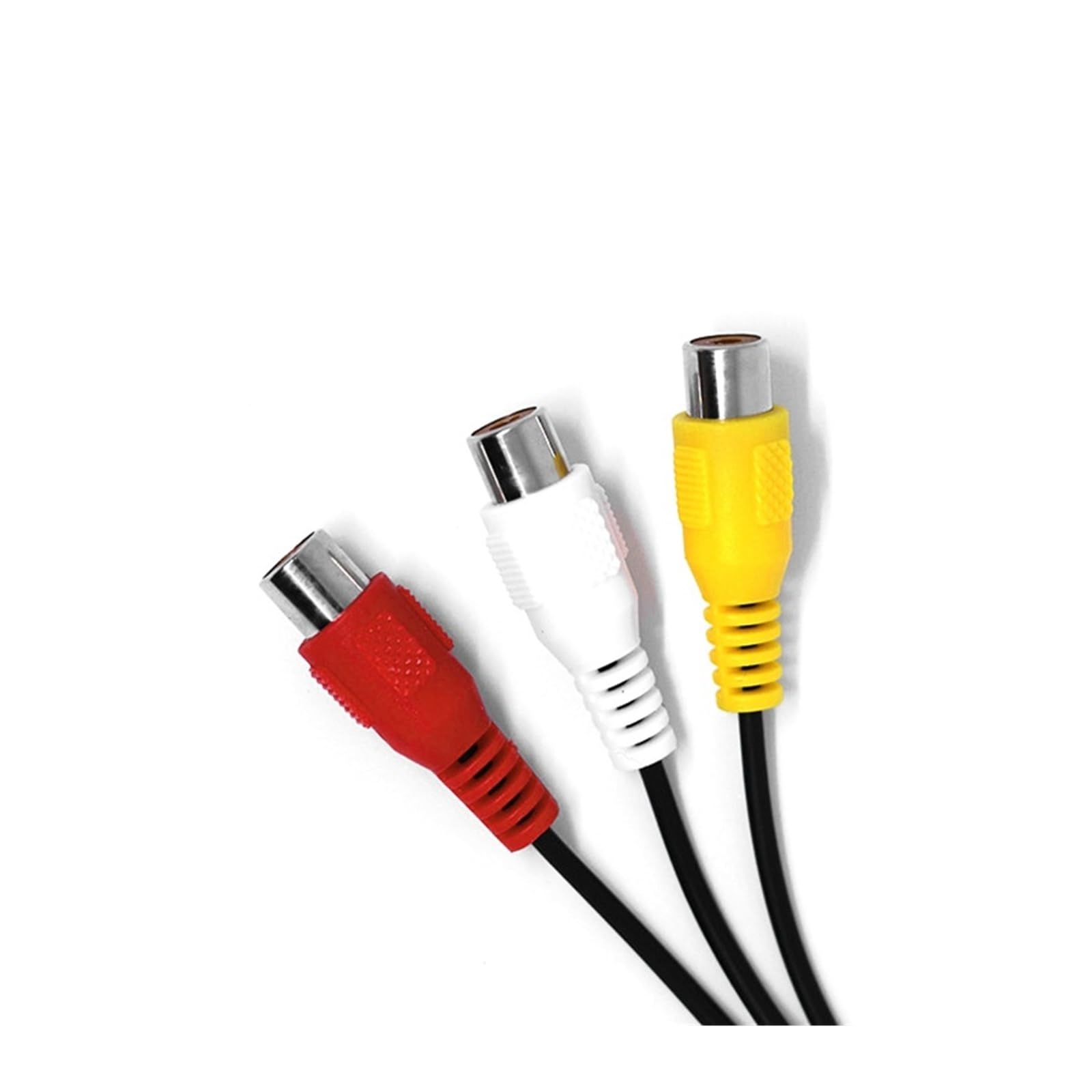 1 szt. 0,2 m 3,5 mm do 3 RCA AV adapter kabel czerwony biały żółty żeński jack do TCL TV Video Component Connector (czarny)