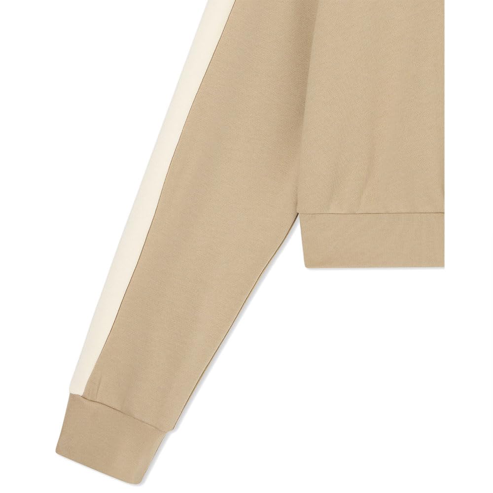 Armani Exchange Embroidered On Tone Logo Sleeves Stripes Bicouloured Drawstring Felpa con Cappuccio Donna