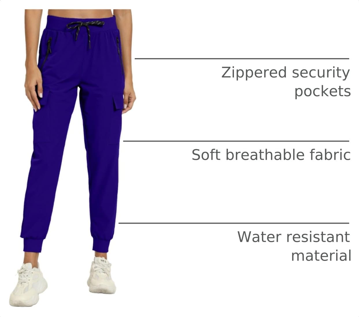 Womens Cargo Hiking Pants with 4 Pockets Lightweight Water Resistant thumbnail