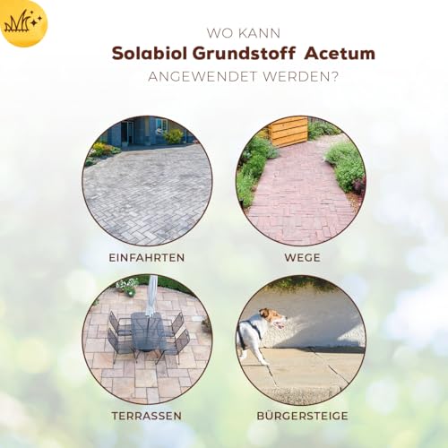 Solabiol Grundstoff Acetum, unterstützt die Beseitigung von Unkraut auf Wegen, Plätzen und Terrassen, 3 Liter Kanister – Ansicht 3