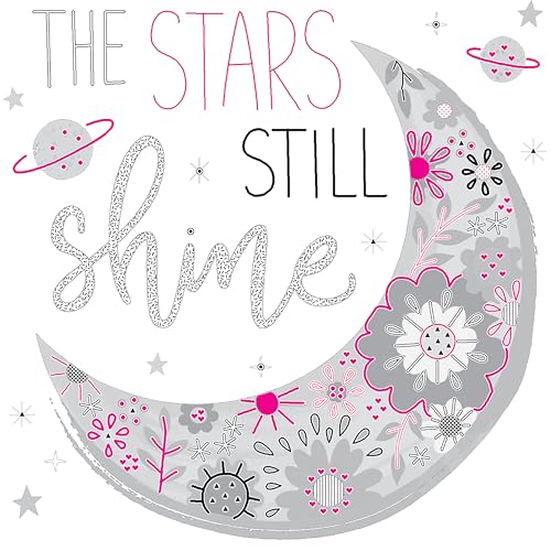 Image of Dimensions 71-06263 Stars Shine Embroidery Needlepoint Kit for Beginners with Printed Fabric, 5 inch x 7 inch, Multicolor, 4 Pieces