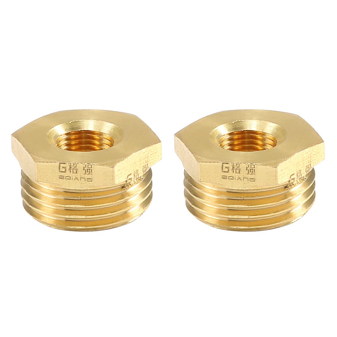 uxcell Brass Pipe Hose Fitting G1/4 Male to G3/16 Female Thread Tube Adapter Nozzle 2pcs
