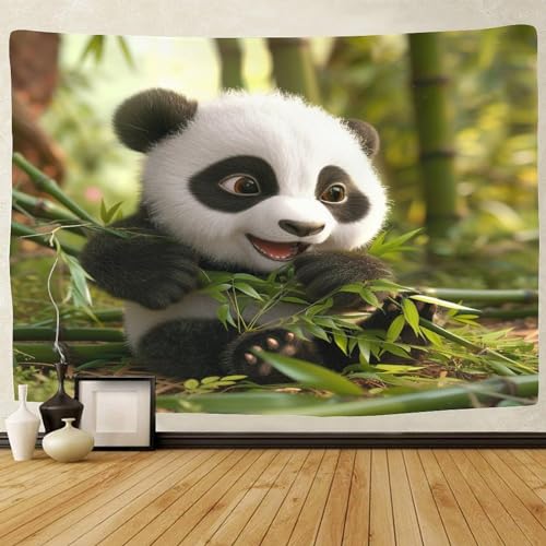 Poster mural panda impression 3D relief visuel pour décoration murale chambre - 2