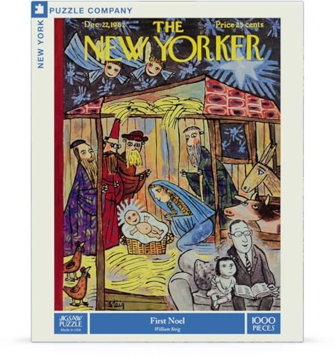 New York Puzzle Company - New Yorker First Noel - 1000 Piece Jigsaw Puzzle for Adults by William Steig