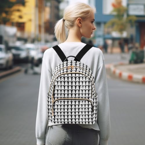 Mochila de calavera espeluznante elegante para mujeres activas 7