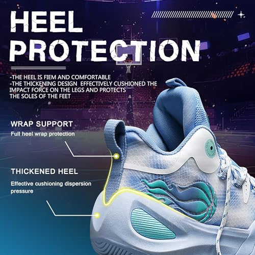 Image of Men's Basketball Shoes Fashionable Breathable Anti Slip Sports Shoes Outdoor Running Fitness Training Shoes