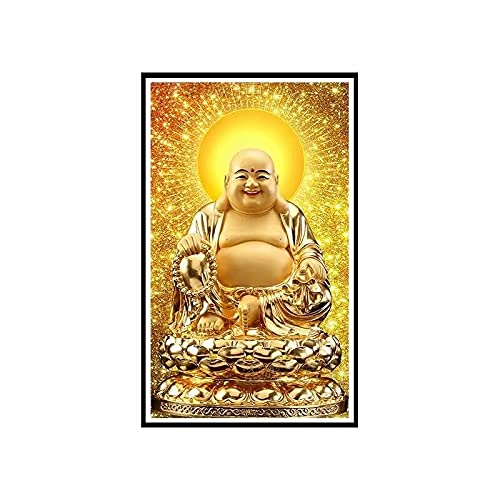 Kit broderie diamant complet Bouddha : Peinture par numéro 5D grand format strass