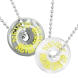 Amulets Never Never Give Up Best Friends Love Couples Donuts White Simulated Cats Eye Hematite Necklaces
