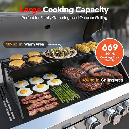 Image of Brand-Man Propane Gas Grill Island Outdoor Kitchen & Storage Cabinets