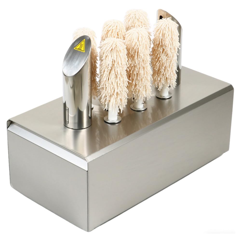 Pulidora eléctrica de vidrio, 300-660 tazas/hora, secado al aire a 60 °C, cepillos extraíbles para bares, restaurantes, hoteles, cocinas