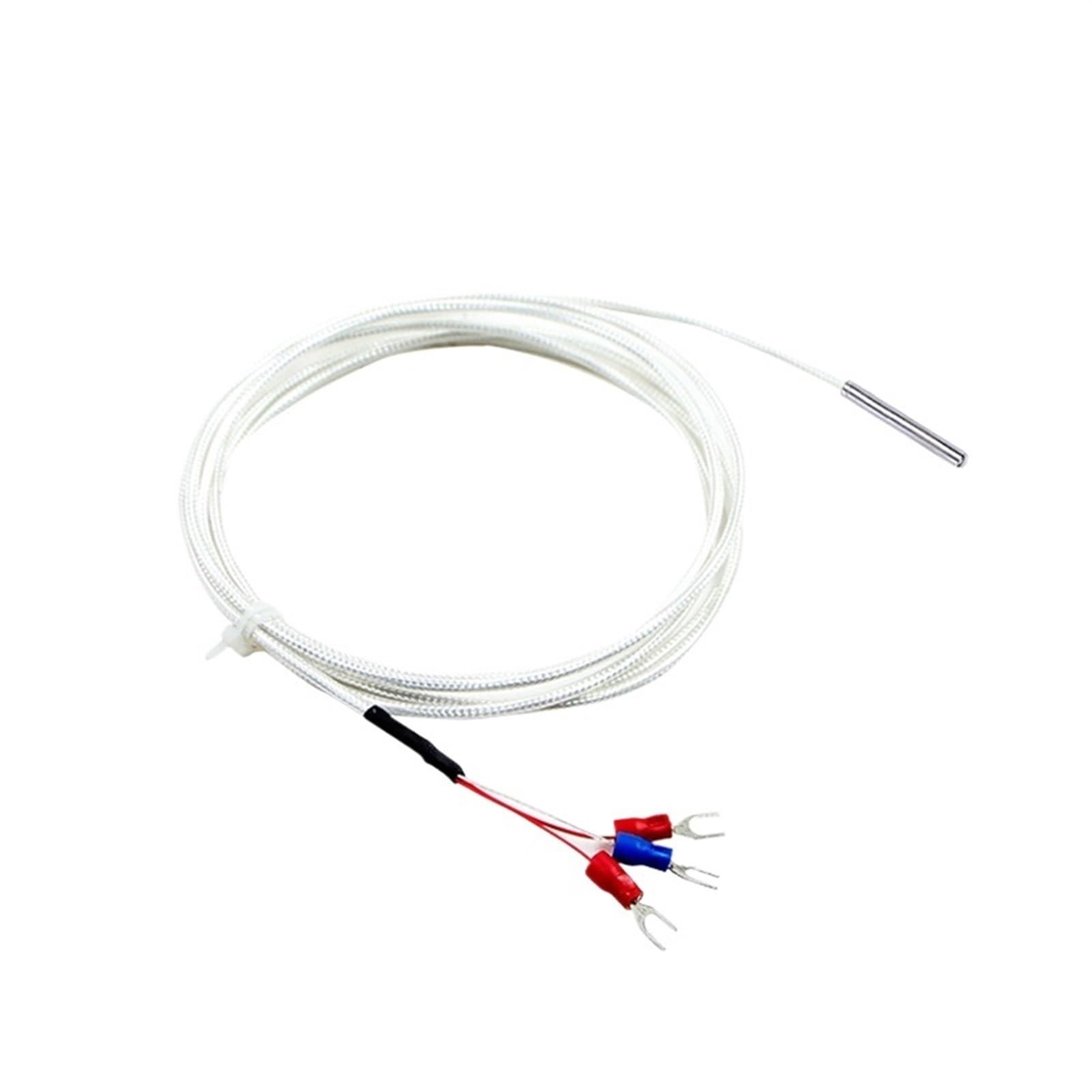 5 * 30 mm Typ sondy Termopara czujnika temperatury PT100 ze stali nierdzewnej z wodoodpornym kablem 3-żyłowym o wysokiej precyzji 1/2/3/5 m (kolor: PT100 typ 0,5 m)