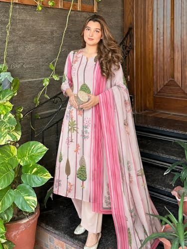 Image of ANNI Designer Women's Rayon Viscose Printed Straight Kurta Set with Pant and Dupatta | Ethnic Wear Kurta Pant Dupatta Set for Women | Regular Fit Traditional Indian Outfit