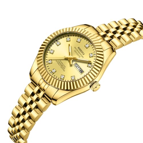 NIBOSI Watches for Women Analog Quartz Stainless Steel Dial with Day Date Luminous Waterproof Dainty Classic Luxury Diamond Elegant Dress Women's Watch for Small Wrists2