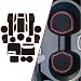 CupHolderHero for Honda Civic 2016-2020 Custom Liner Accessories - Premium Cup Holder, Console, and Door Pocket Inserts 18-pc Set (Hatchback) (Red Trim)