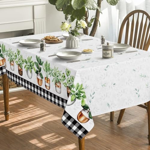 Nappe rectangulaire vase aquarelle lavable fini les tables tachées