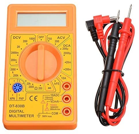 OCER Digital Multimeter AC/DC Amp Ohm Voltage Resistance Continuity Capacitance Diode Temp Tester