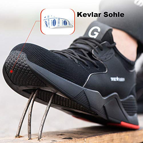 NEUSOP Veiligheidsschoenen Heren Dames Werkschoenen Veiligheid Staal Teen Cap WerkSchoenen Ademende Werkschoenen… - Image 4