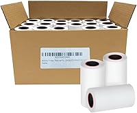 Vista 1 de Rollos de papel para impresora térmica compatibles con impresoras Zebra ZQ520, QL420, RW420, ZQ500, P4T, papel térmico de recibo de 80 pies, 50
