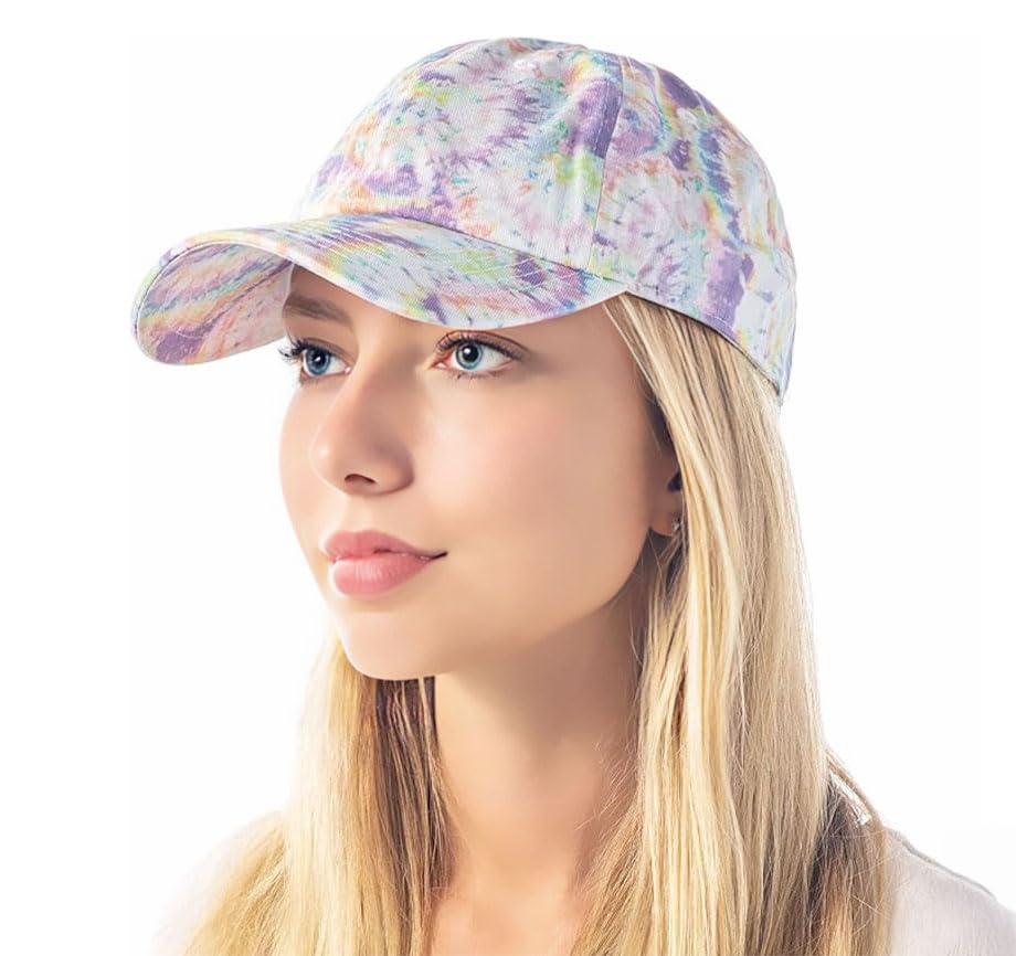 Image of Cotton Baseball Cap Dad Hat - Washed Low Profile Adjustable Hat for Men Women Casual Outdoor Running Golf
