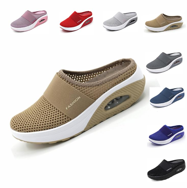 Orthopedic Diabetic Walking Shoes,Orthopädische Schuhe Damen,Air Cushion Slip-On Walkingschuhe,Air Cushion Shoes for Women, Freizeit Mesh Atmungsaktiv Sandals with Arch Support for Indoor Outdoor