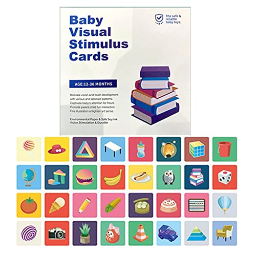 Cartões de estimulação visual para bebês | Cartões de bebê de alto contraste para recém-nascido | Ca