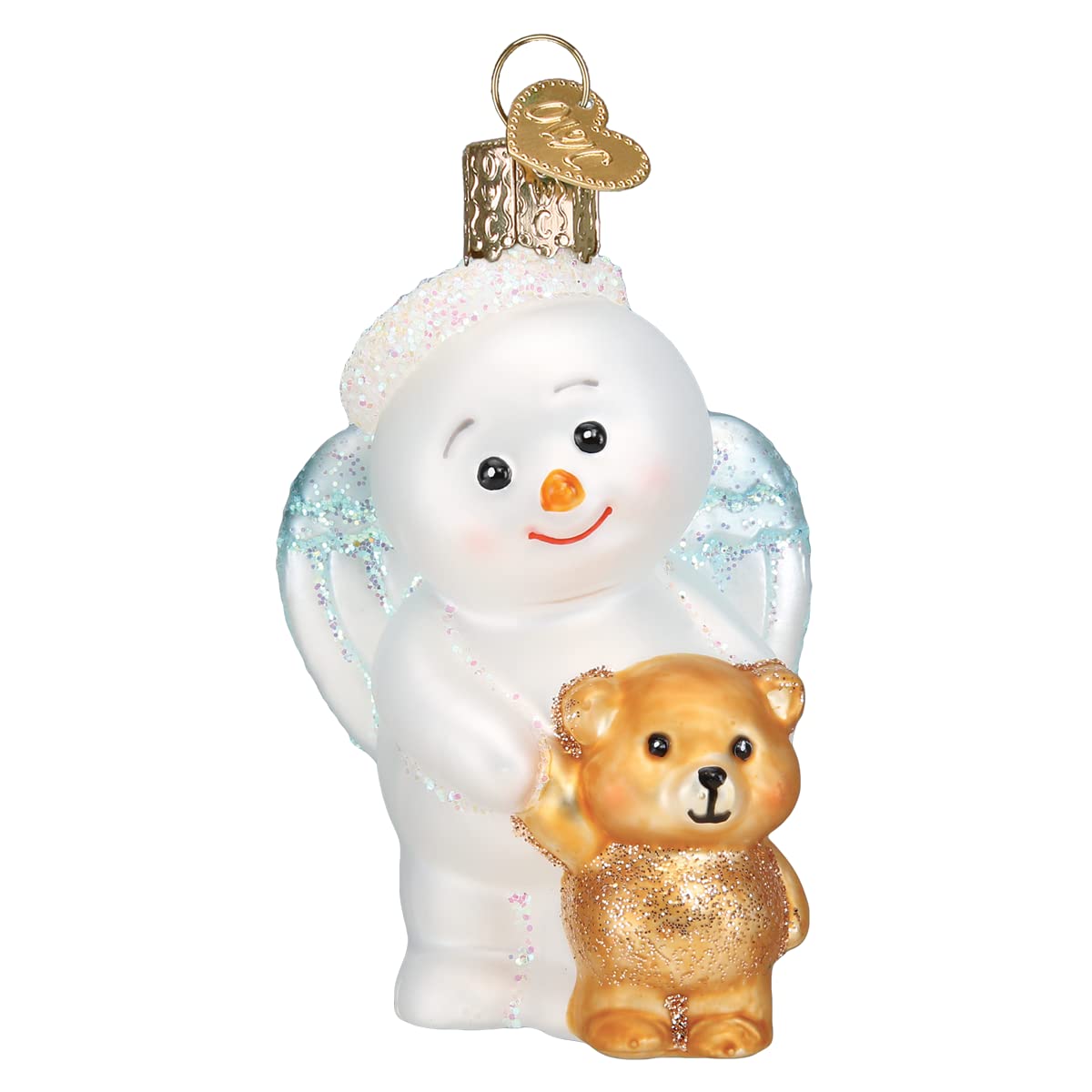 Old World Christmas Baby Snow Angel Glass Blown Ornament for Christmas Tree