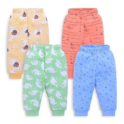 Image of LuvLap Baby Boys & Girls 100% Cotton Pyjama Sets, Pack Of 4