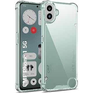 TheGiftKart Crystal Clear Back Cover Case for Nothing CMF Phone 1 5G | 360 Degree Protection | Shock Proof Design | Transparent Back Cover Case for Nothing CMF Phone 1 (PC & TPU, Transparent Bumper)
