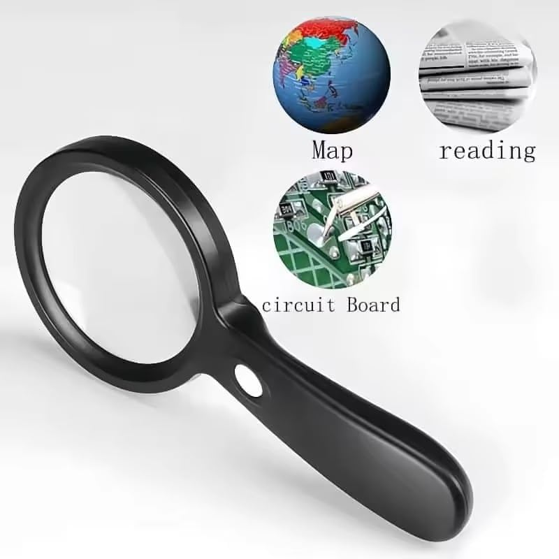 Handheld Magnifier with High-Definition Lenses for Maintenance Newspaper-Reading Aids