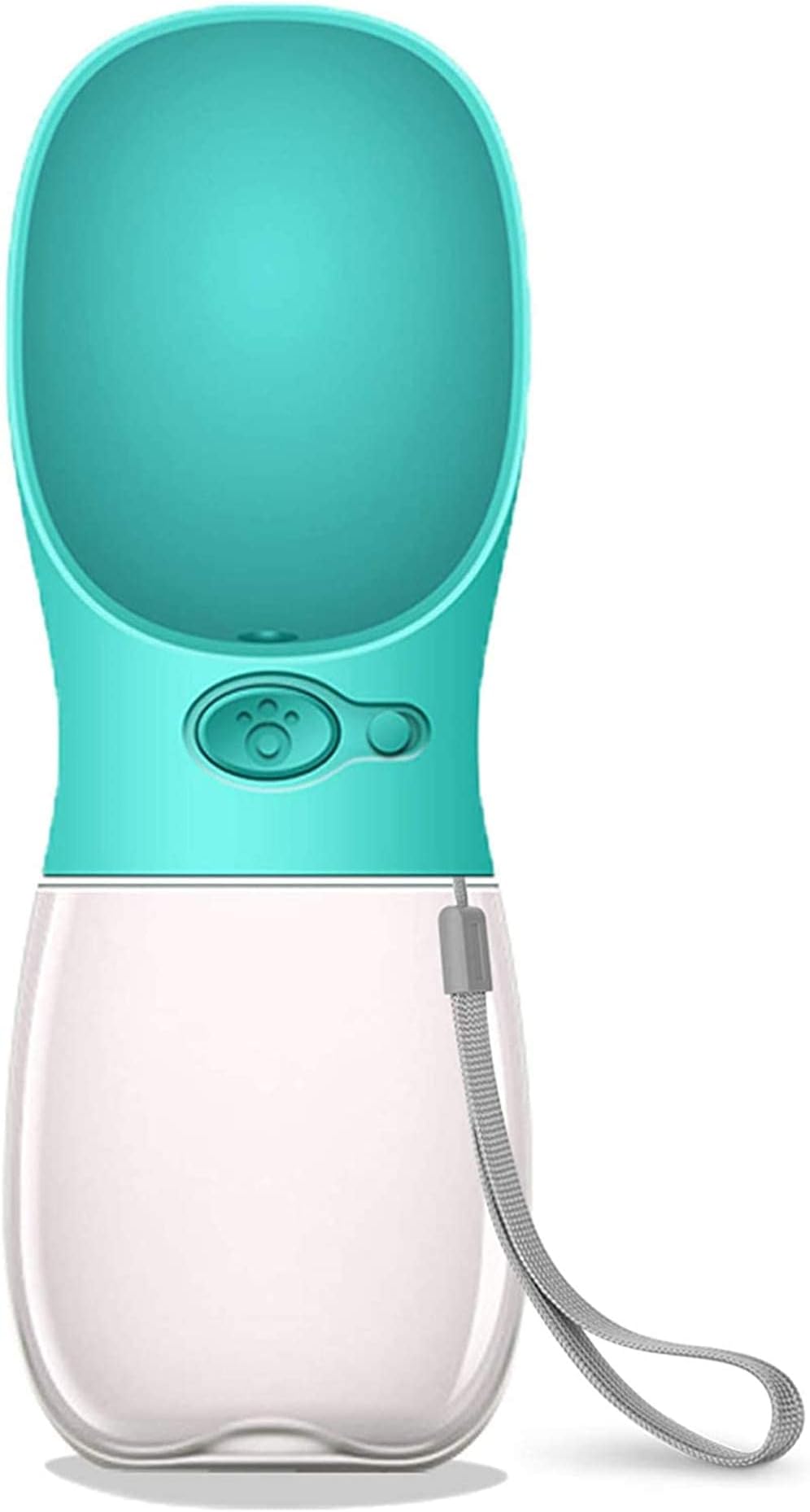 Dog Water Bottle, Leak Proof Portable Puppy Water Dispenser With Drinking Feeder For Pets Outdoor Walking, Hiking, Travel 12Oz Blue