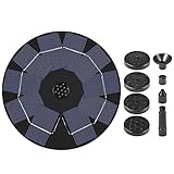 Yiida 3.5W Solar Springbrunnenpumpe, Solarwasserpumpe, 6 Düsen Schwimmendes Solarpanel Wasserpumpe Springbrunnen Kit Mit Akku Für Gartenteich Im Freien Schwimmbad