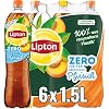 Lipton Zero Ice Tea Peach – Zuckerfreier Eistee mit Pfirsich Geschmack – 6 x 1,5l