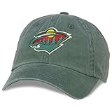 American NeedleNew Raglan Officially Licensed NHL Team Adjustable Hat, Minnesota Wild, Green (36672A-MNW)