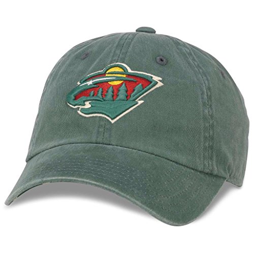 American NeedleNew Raglan Officially Licensed NHL Team Adjustable Hat, Minnesota Wild, Green (36672A-MNW)