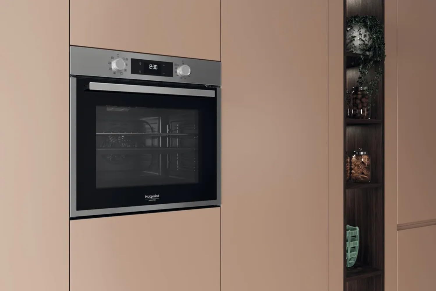 Hotpoint - HAO475PX Four Encastrable Pyrolyse 71L - Multifonction - Nettoyage Pyrolytique et Hydrolytique - Fonctions Automatiques Pain & Pâtisserie - Classe Énergétique A++ - Inox