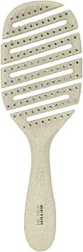 Beter - Natural Fiber Detangling Skeleton Hairbrush with Nylon Ball Bristles, Anti-Tangle and Anti-Breakage, Gentle Tangle-Free Styling, For All Hair Types, Beige