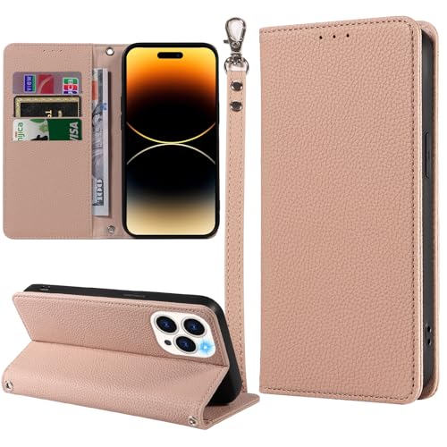 MINIKA ��Phone14Pro �P�[�X �蒠�^ �X�g���b�v�t�� �������U�[ iPhone 14 Pro �p �P�[�X �蒠�^ �����ӂ���14�v�� �g�уJ�o�[ �ϏՌ� ������� �X�}�z�P�[�X �J�[�h���[ ���u���X�^���h�@�\ �����}�O�l�b�g �J�� ���� 