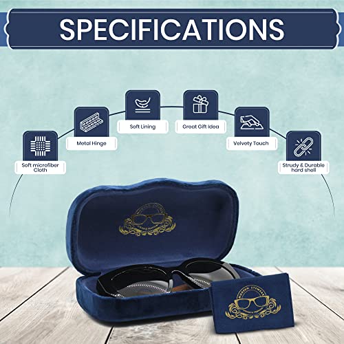 Image of Hard Shell Glasses Case w /Cloth,Velvet Reading Glass, Eyeglass Case, Lightweight, Crush-Resistant, Men & Women