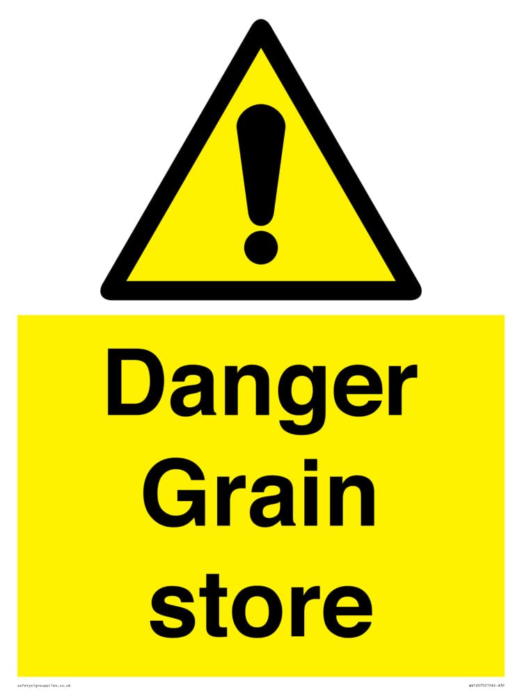 Danger Grain store Sign - 300x400mm - A3P