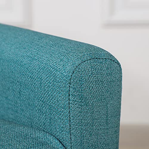 Single Pvc Kids Sofa Chair, Toddler Sofa Couch With Wooden Legs, Ideal Children Armchair For Children Gift (Blue) #TOP5