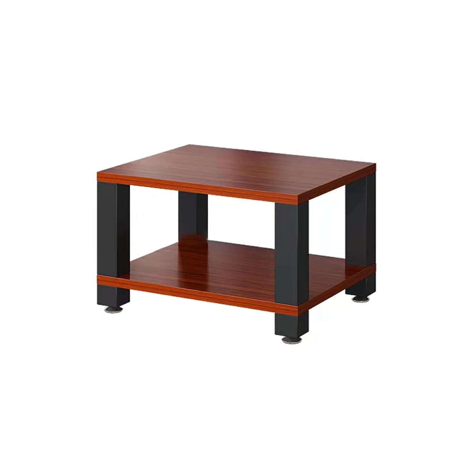 Soporte AV de pie para equipos y amplificadores, diseño de fácil montaje en color nogal.