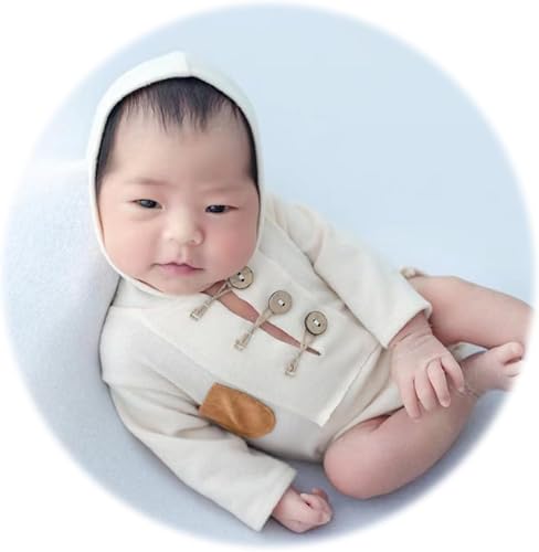 Miniatura 4 de Zeroest Traje de fotografía para bebé recién nacido, accesorios para sesión de fotos de recién nacido, mameluco para fotografía, overol para recién