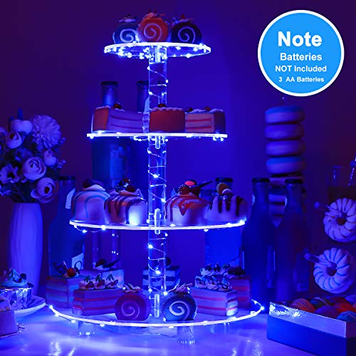 image for YestBuy 4 Tier Round Cupcake Stand – Premium Cupcake Holder – Acry