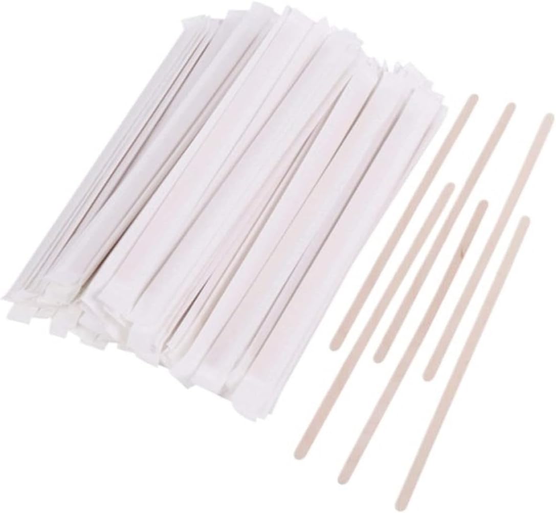 Stir Sticks For Coffee Bar 300pcs Wooden Coffee Stirrers Disposable Wood Sticks For Coffee/Tea/Hot Beverage/Hot Chocolate/Cold Drinks(178mm(7inch))