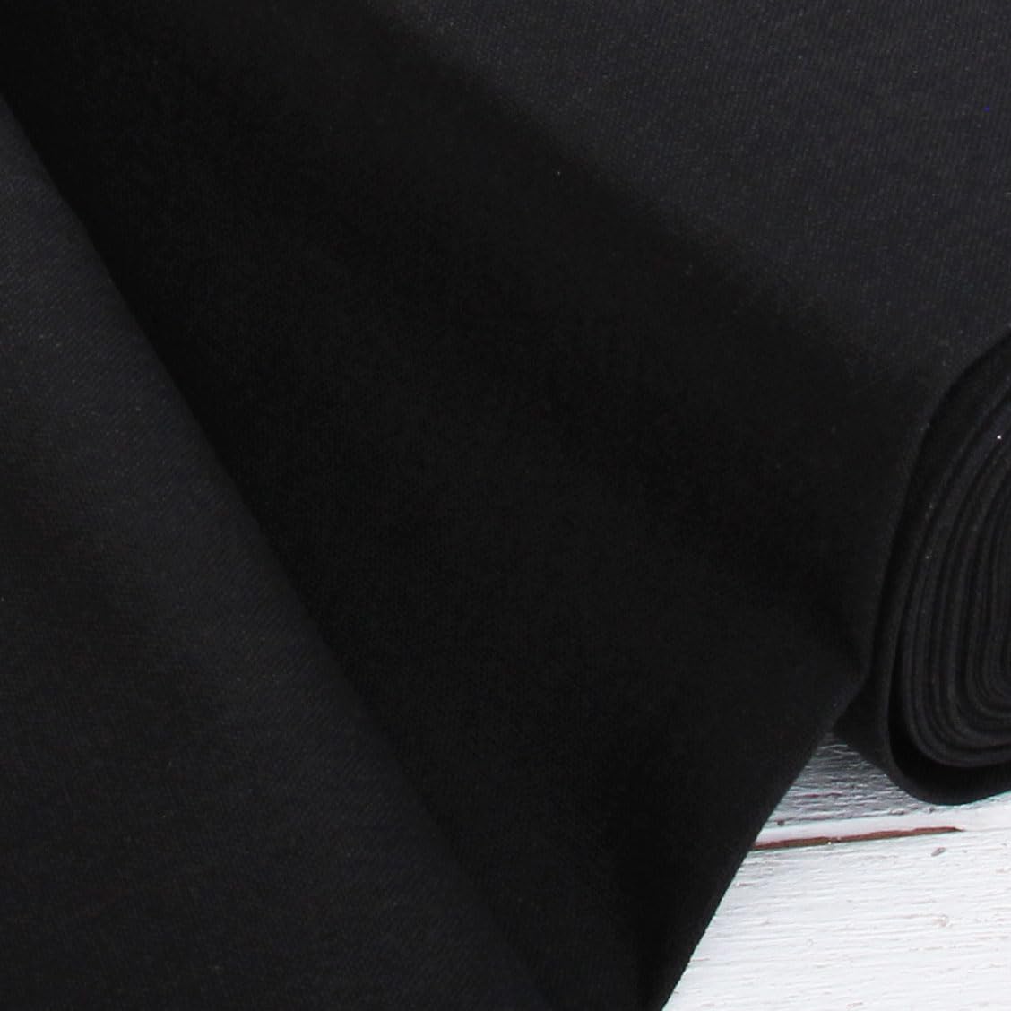 10 Yard Cut of Threadart Linen Fabric - Premium Cotton Linen Fabric for Embroidery, Cross Stitch, Apparel, Canvas, Home Décor- 55" Width - Black