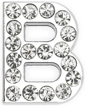 52pcs A-Z Full Rhinestones 20mm Slide Alphabet Letters for 18mm Slide Wristbands/Bracelets,Jewelry Making Charms.Cloth/Bag/Shoe Accessory