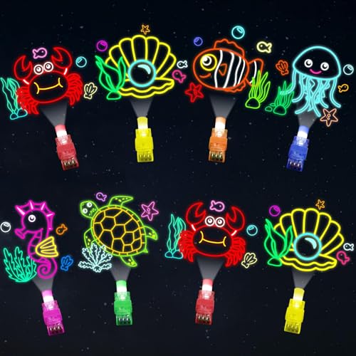 Lumières LED animaux marins phosphorescents à double éclat nocturne