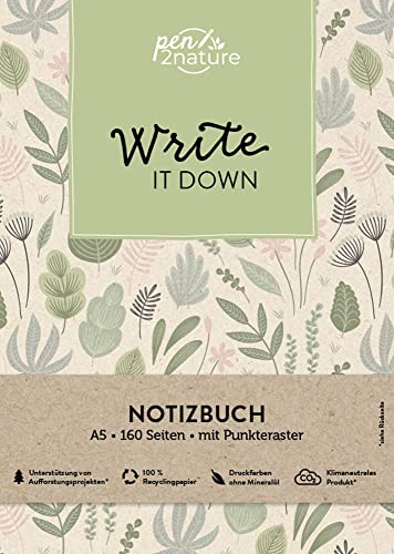 Write It Down • Nachhaltiges Notizbuch in A5 mit...